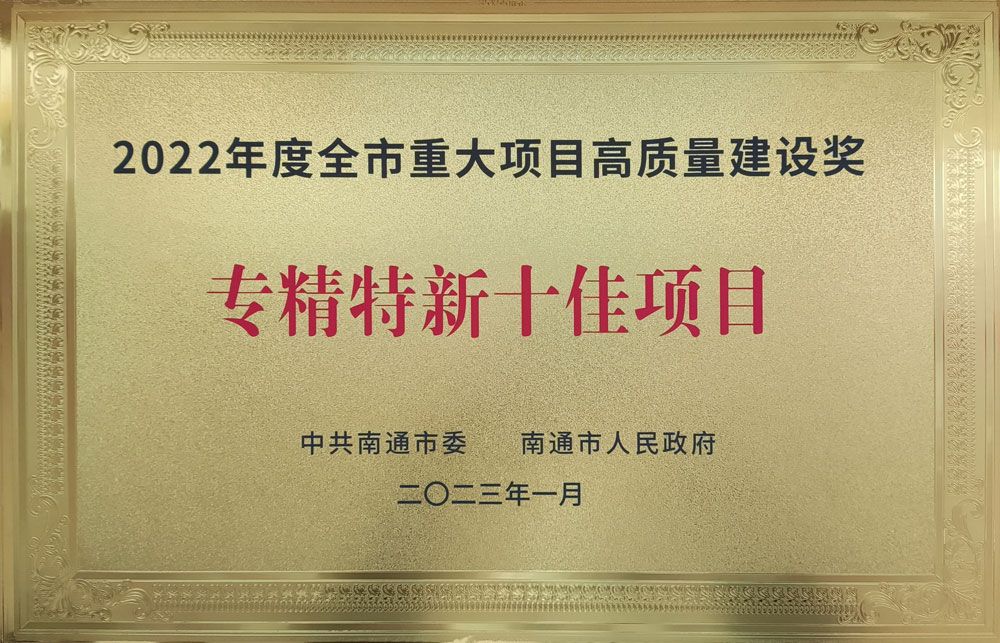 2022年度全市重大項(xiàng)目高質(zhì)量建設(shè)獎